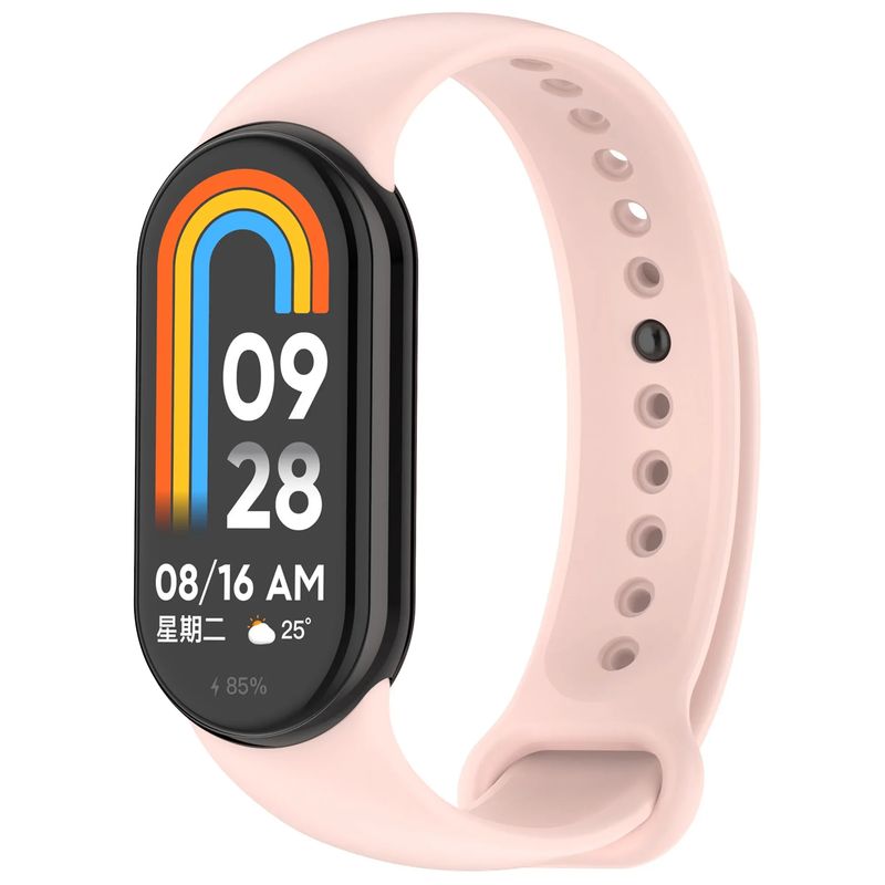 GENERICO - Correa Silicona Compatible Con Xiaomi Watch Mi Band 9 8 Rosa