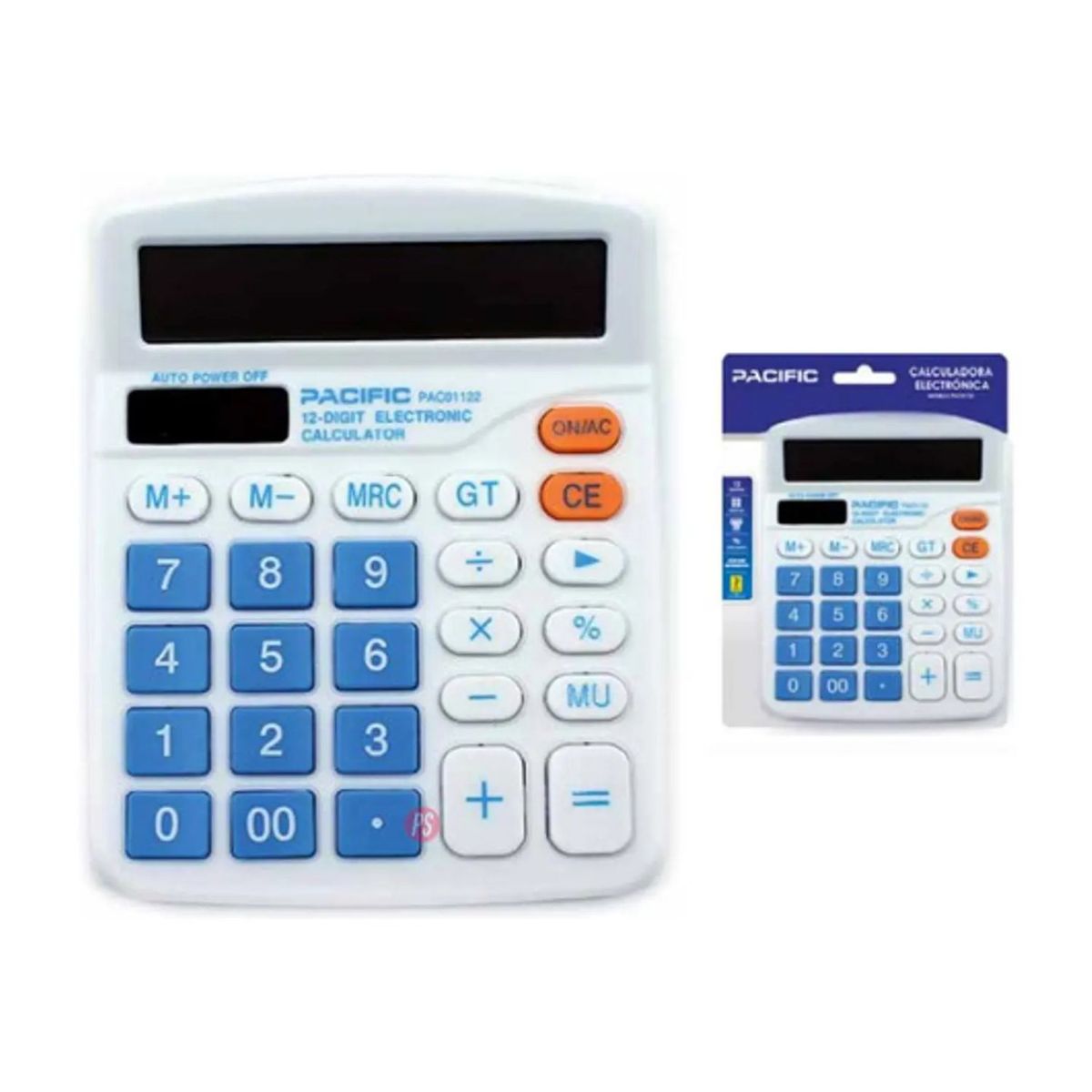 PACIFIC - Calculadora Electrónica 12 Dígitos Celeste - PS