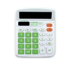 PACIFIC - Calculadora Electrónica 12 Dígitos Verde - PS