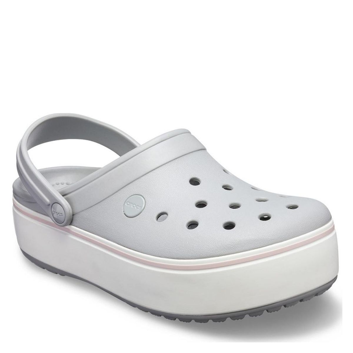 CROCS - Sandalia Unisex Crocband Platform Clog Gris