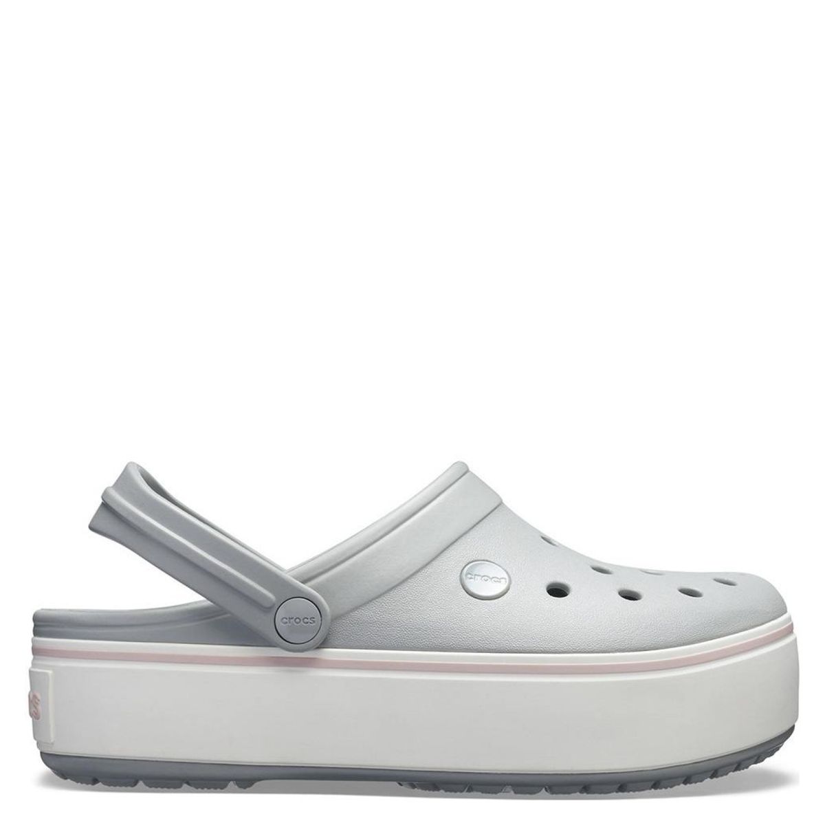 CROCS - Sandalia Unisex Crocband Platform Clog Gris