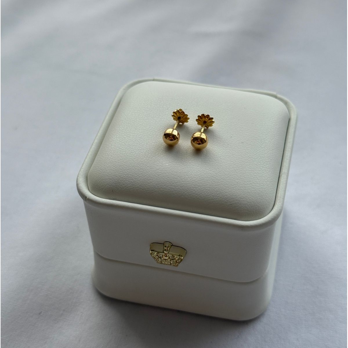 JOYAS GRACE - Aros Bolita número 3 Oro 18 K
