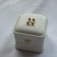 Aros Bolita número 3 Oro 18 K