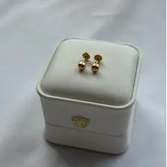 JOYAS GRACE - Aros Bolita número 3 Oro 18 K