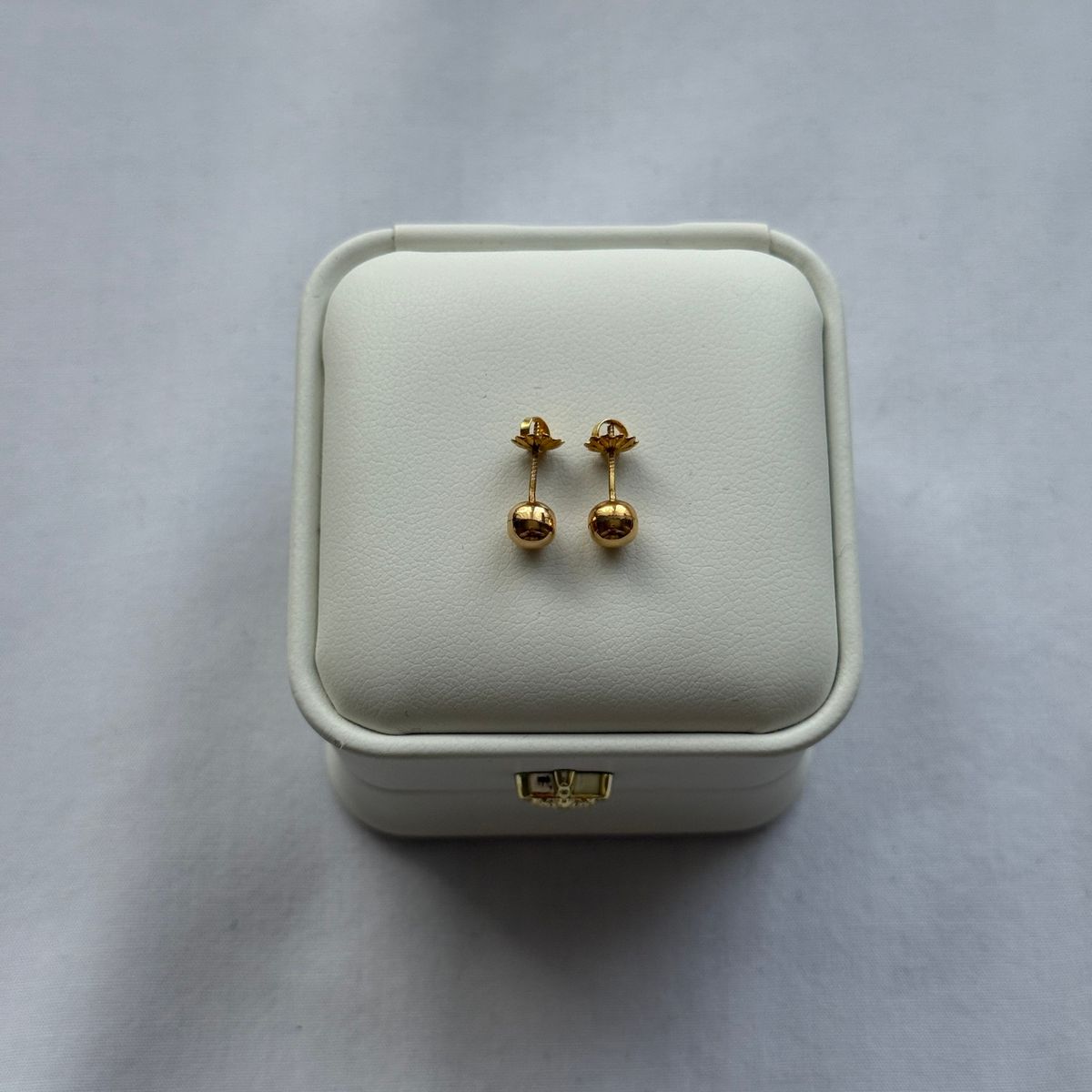 JOYAS GRACE - Aros Bolita número 3 Oro 18 K
