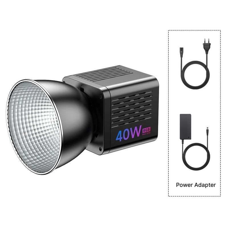 ULANZI - CAÑÓN LED ULANZI L024 40W RGB COMPACTO 40W + ADAPTADOR CORRIENTE