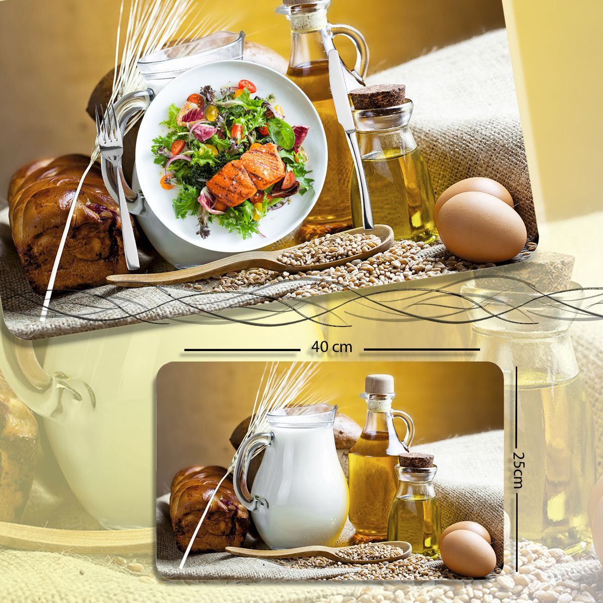 MERCAR RAY - Set 6 Individuales PVC de mesa Harvest 40 x 25cm.