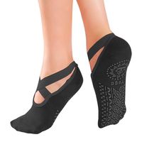 CALCETINES DE YOGA PILATES ANTIDESLIZANTES NEGRO