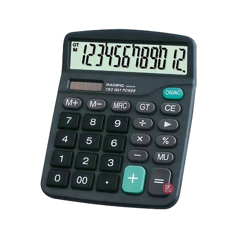 PACIFIC - Calculadora Electrónica De 12 Dígitos Números Grandes - Ps