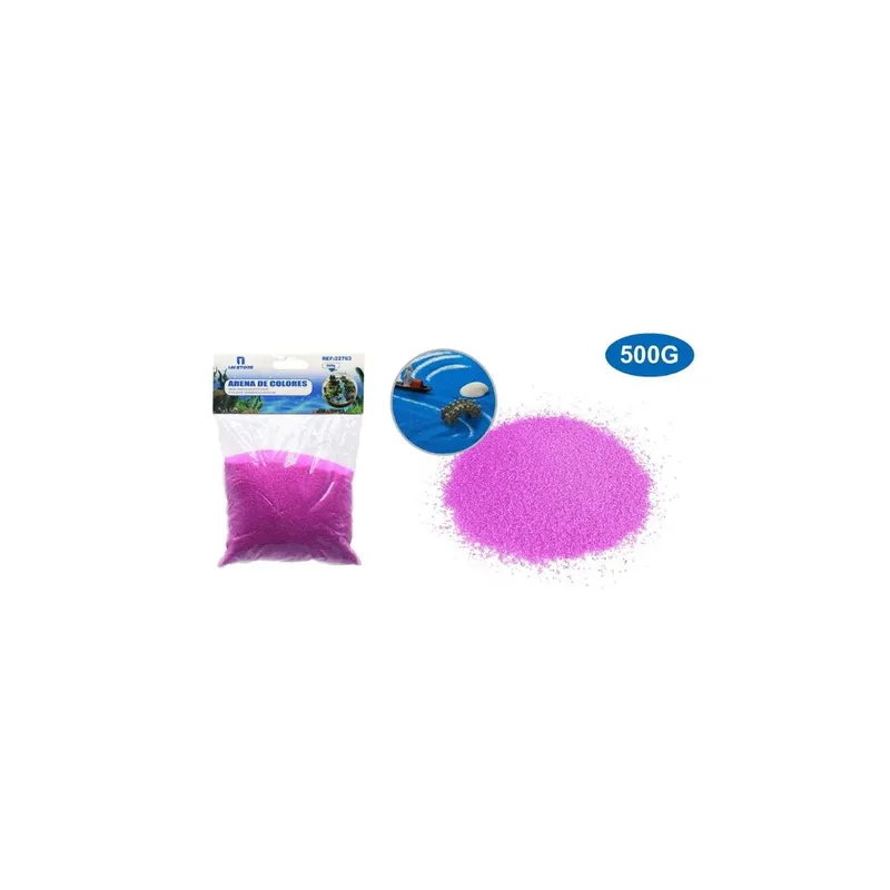 GENERICO - ARENA DE COLOR MAGENTA DECORACIÓN 500G