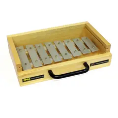 RMX - METALOFONO 8 NOTAS CROMADOS CON CAJA DE MADERA
