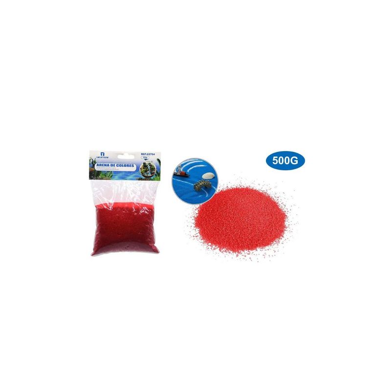 GENERICO - ARENA DE COLOR ROJO DECORACIÓN 500G