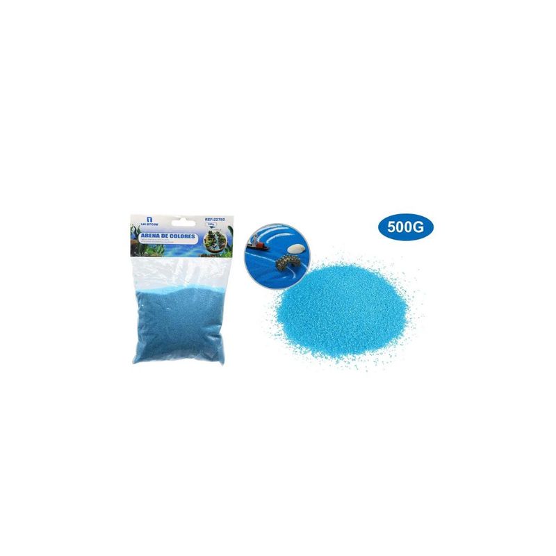 GENERICO - ARENA DE COLOR CELESTE DECORACIÓN 500G