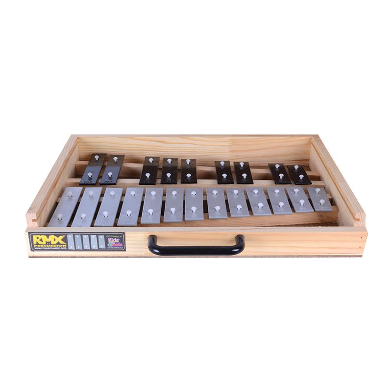 RMX - METALOFONO 22 NOTAS CROMADA CON CAJA DE MADERA RMX