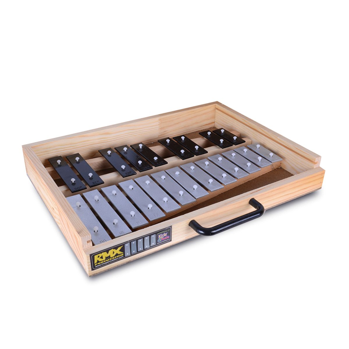 RMX - METALOFONO 22 NOTAS CROMADA CON CAJA DE MADERA RMX