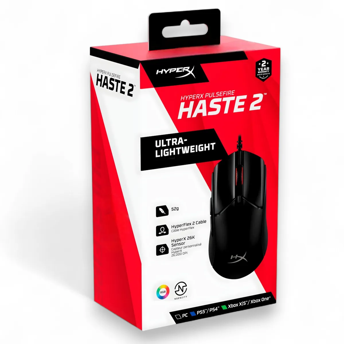 HYPERX - Mouse Gamer HyperX Pulsefire Haste II Ultra LightWeight