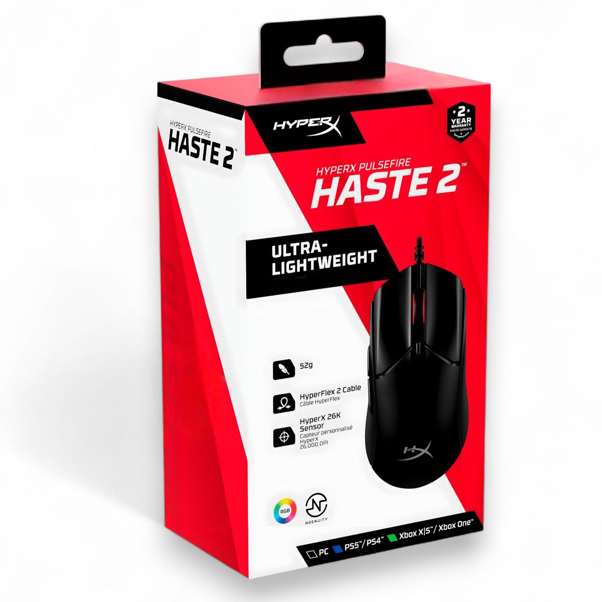 HYPERX - Mouse Gamer HyperX Pulsefire Haste II Ultra LightWeight