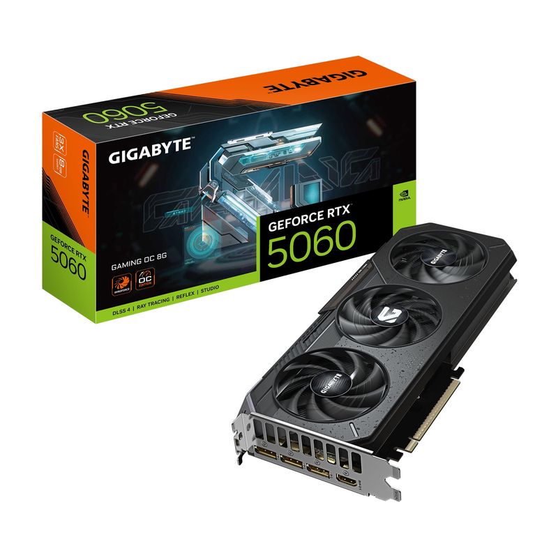 GIGABYTE - Tarjeta de Video GIGABYTE Nvidia GeForce RTX 5060 GAMING OC, 8GB
