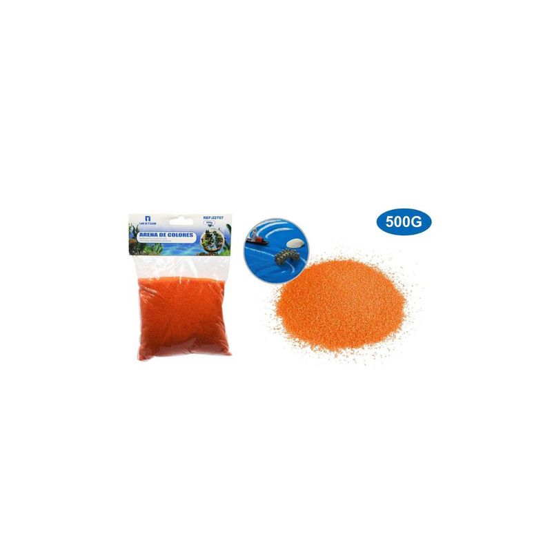 GENERICO - ARENA DE COLOR NARANJA DECORACIÓN 500G