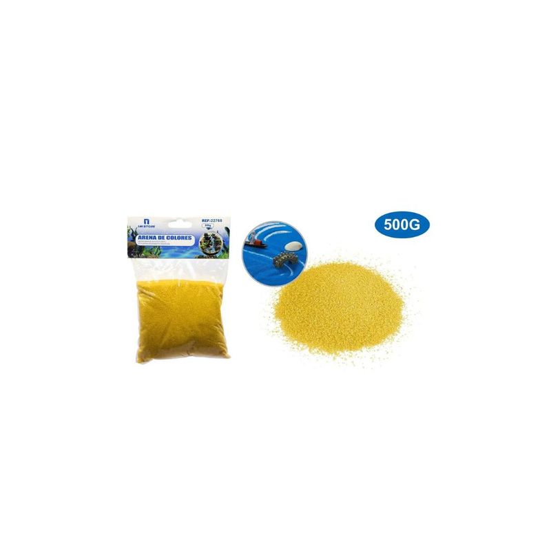 GENERICO - ARENA DE COLOR AMARILLO DECORACIÓN 500G