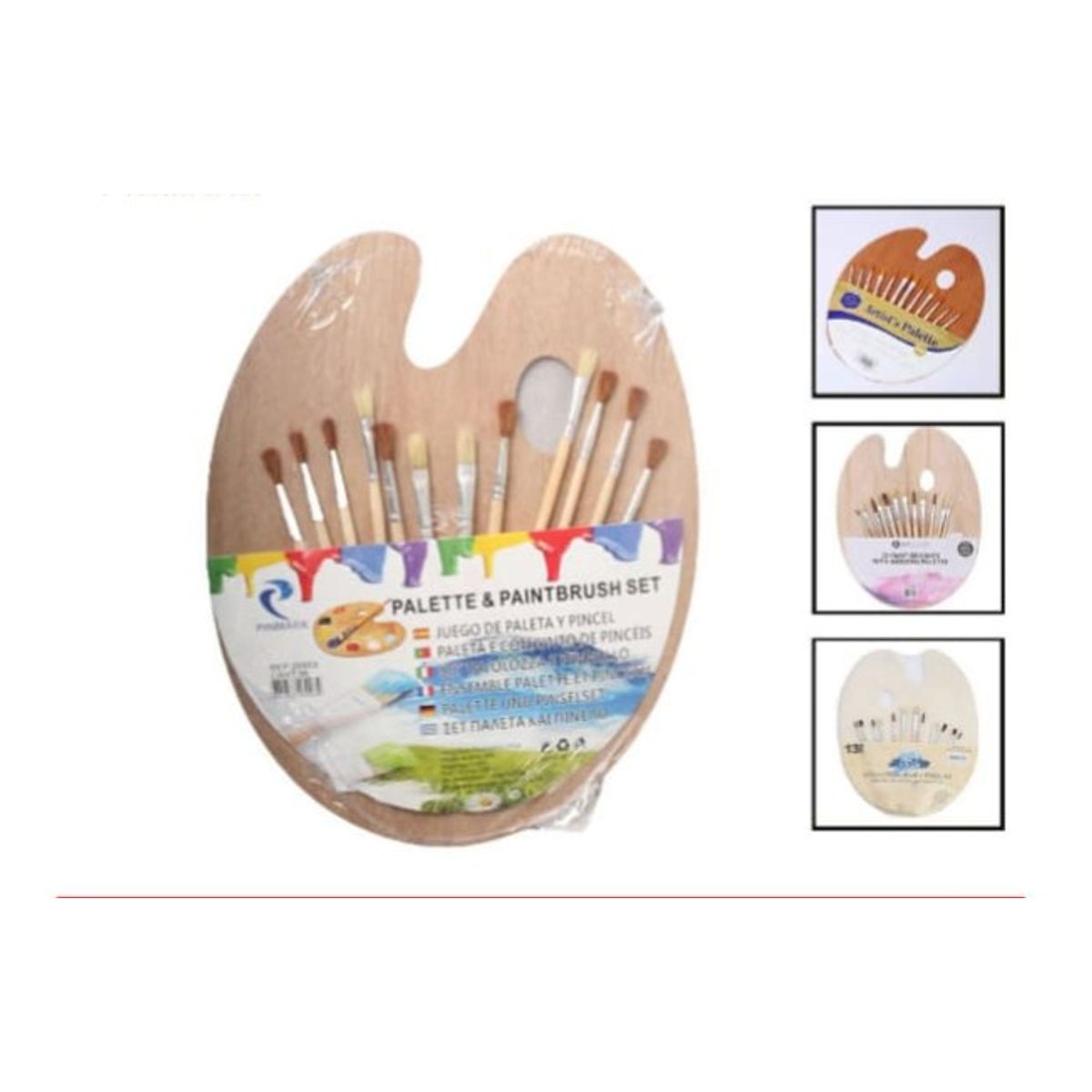 GENERICO - Tablero Para Pintura Con Pinceles