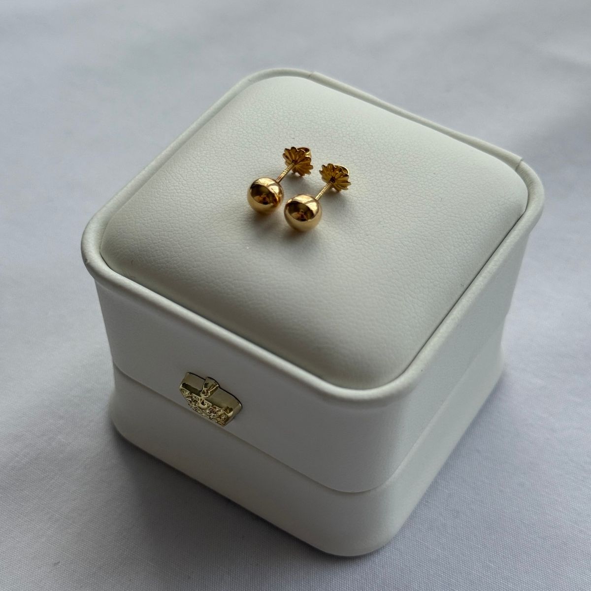 JOYAS GRACE - Aros Bolita número 4 Oro 18 K