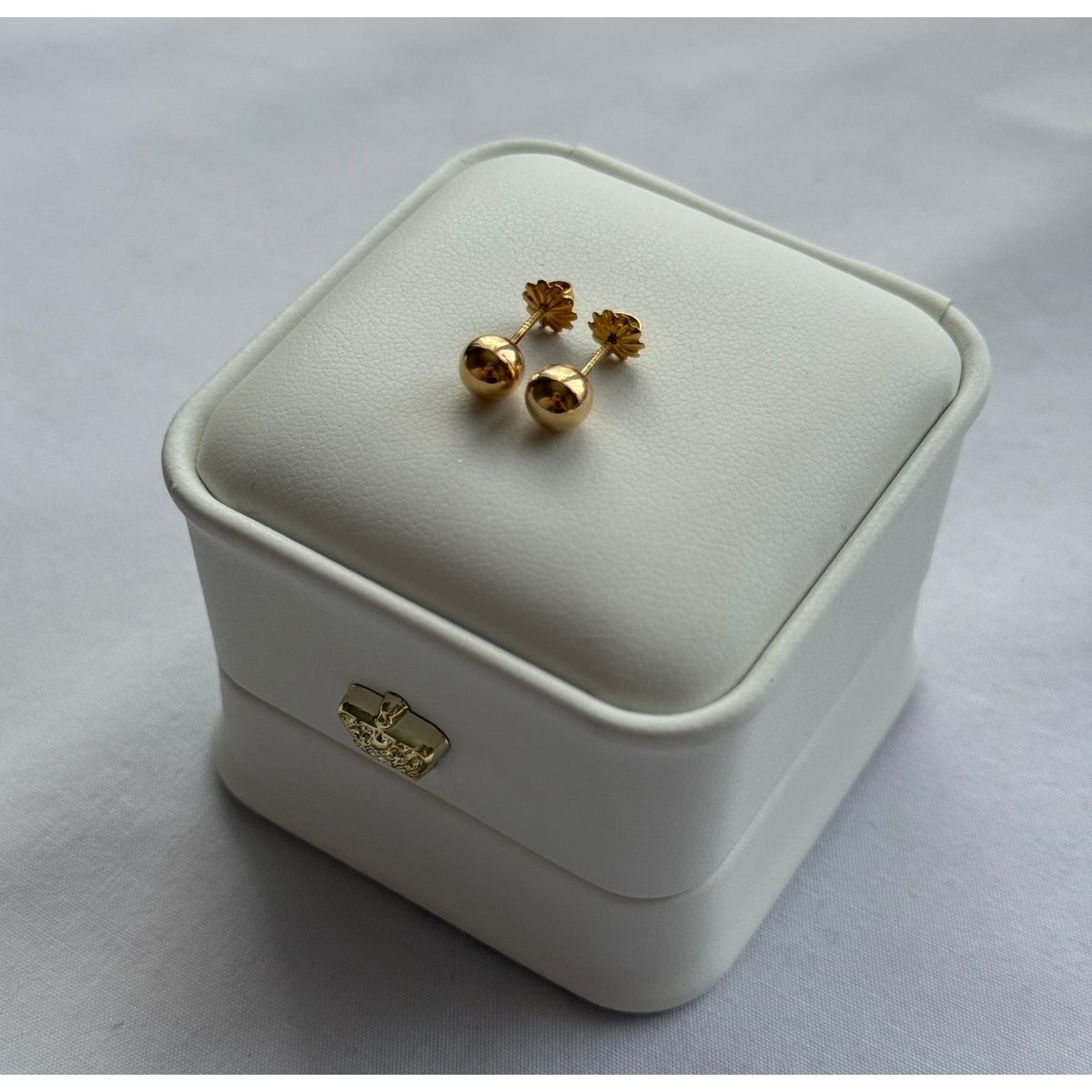 JOYAS GRACE - Aros Bolita número 4 Oro 18 K