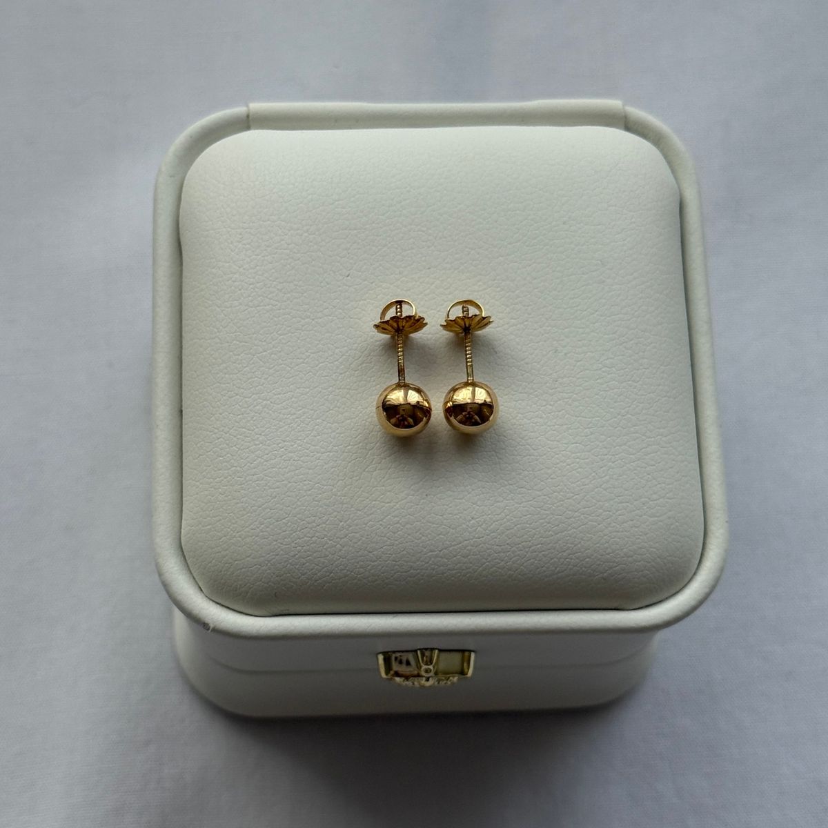 JOYAS GRACE - Aros Bolita número 4 Oro 18 K