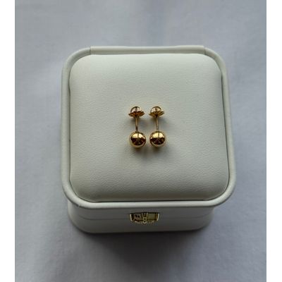 Imagen 2 del producto Aros Bolita número 4 Oro 18 K