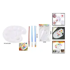 GENERICO - Bandeja De Plastico Para Pintura Con Pinceles