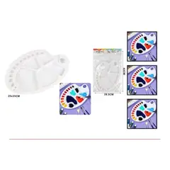 GENERICO - Bandeja De Plastico Para Pintura Con Pinceles 25x35