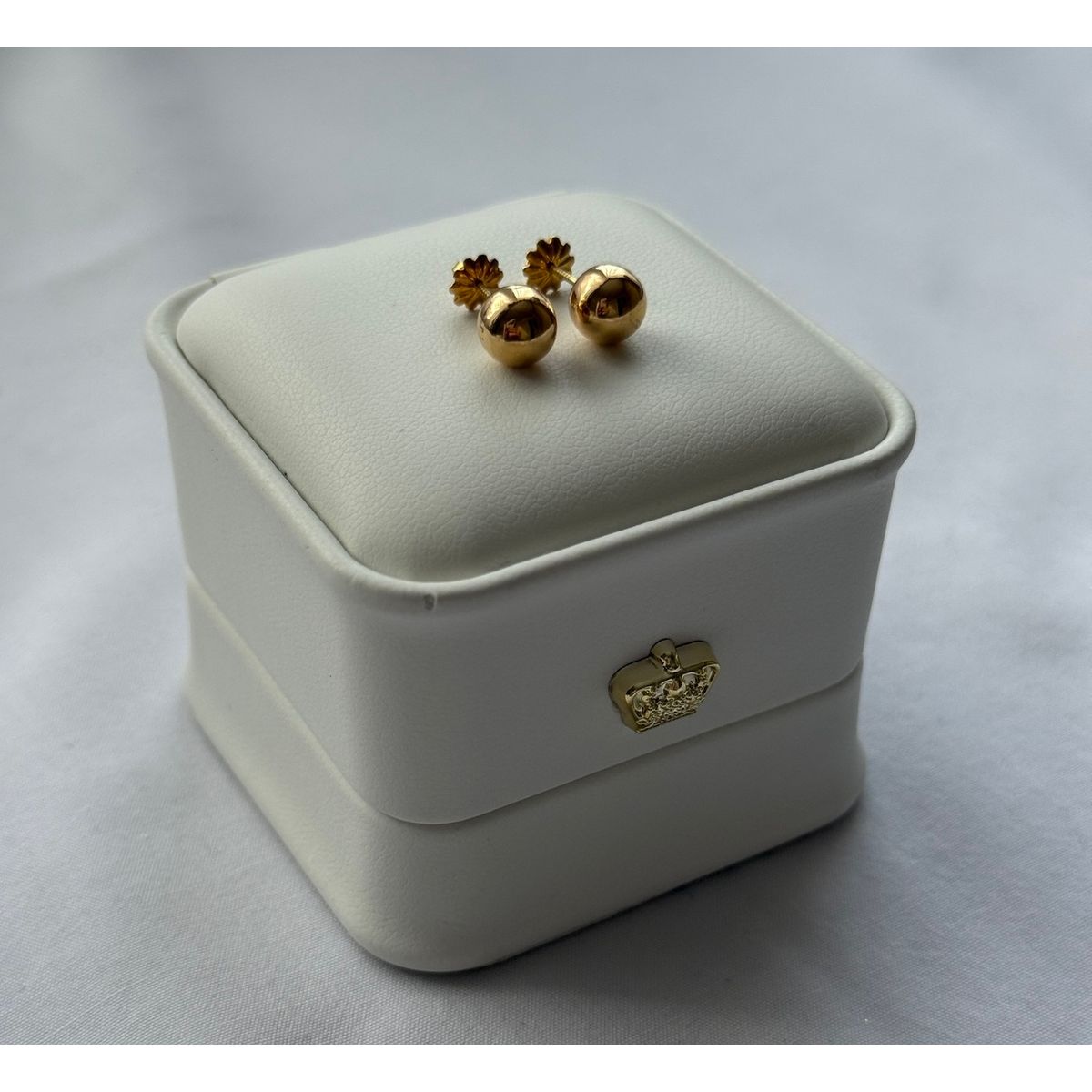 JOYAS GRACE - Aros Bolita número 5 Oro 18 K