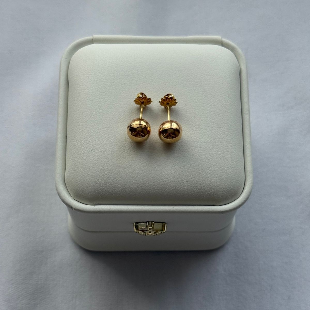 JOYAS GRACE - Aros Bolita número 5 Oro 18 K