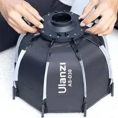 ULANZI - KIT CAÑÓN LED L024 40W RGB 40W + SOFTBOX AS-D30 + ADAPTADOR CORRIENTE