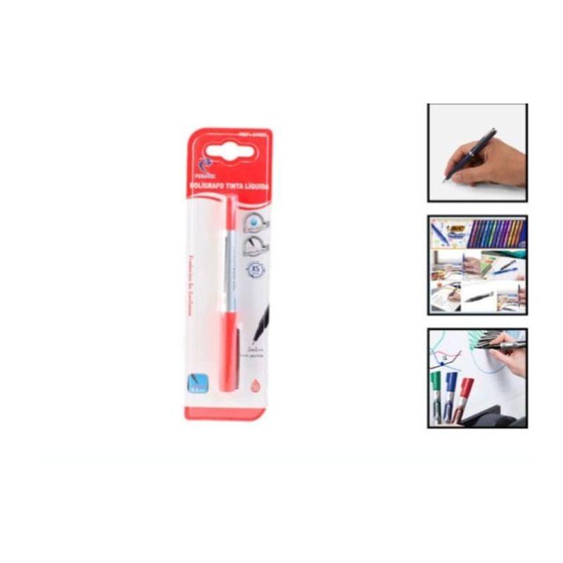 GENERICO - Boligrafo Tinta Liquida Set 3 Unidades