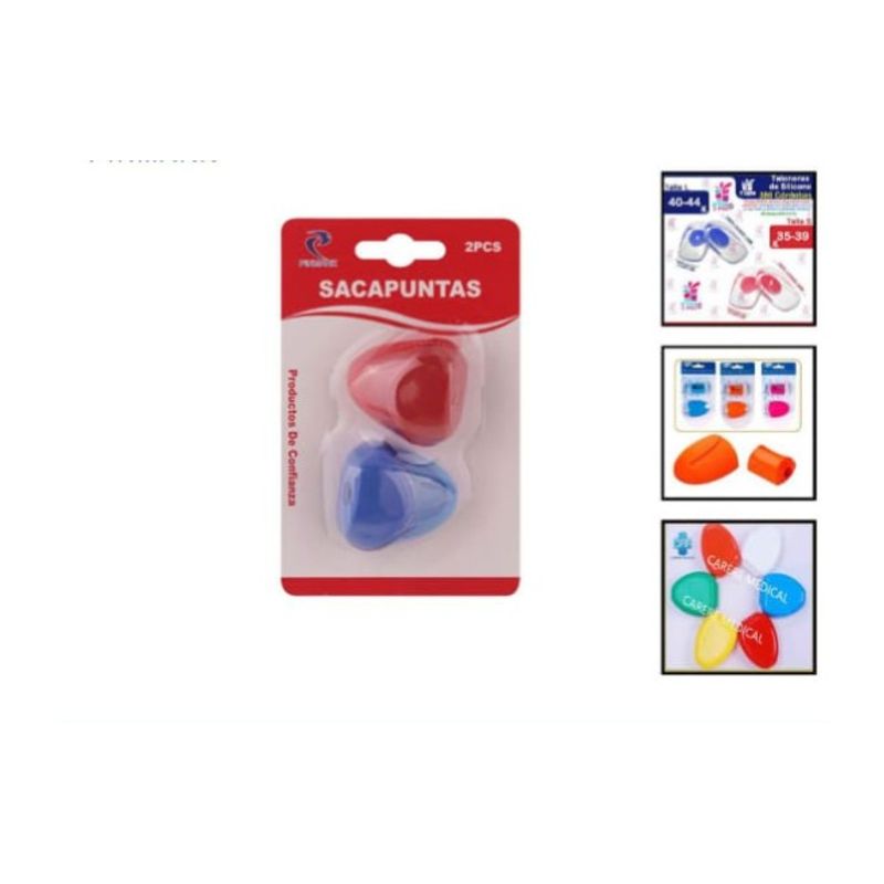 GENERICO - Set 6 Unidades De Sacapuntas Escolares Colores Surtidos
