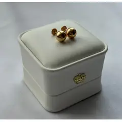 JOYAS GRACE - Aros Bolita número 6 Oro 18 K