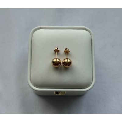 Imagen 2 del producto Aros Bolita número 6 Oro 18 K