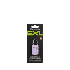 SAXOLINE - Candado para Maleta con 4 diales TSA Lila