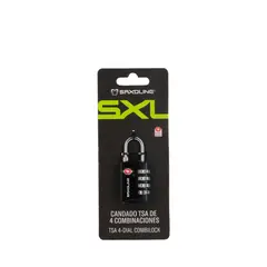SAXOLINE - Candado para Maleta con 4 diales TSA Negro