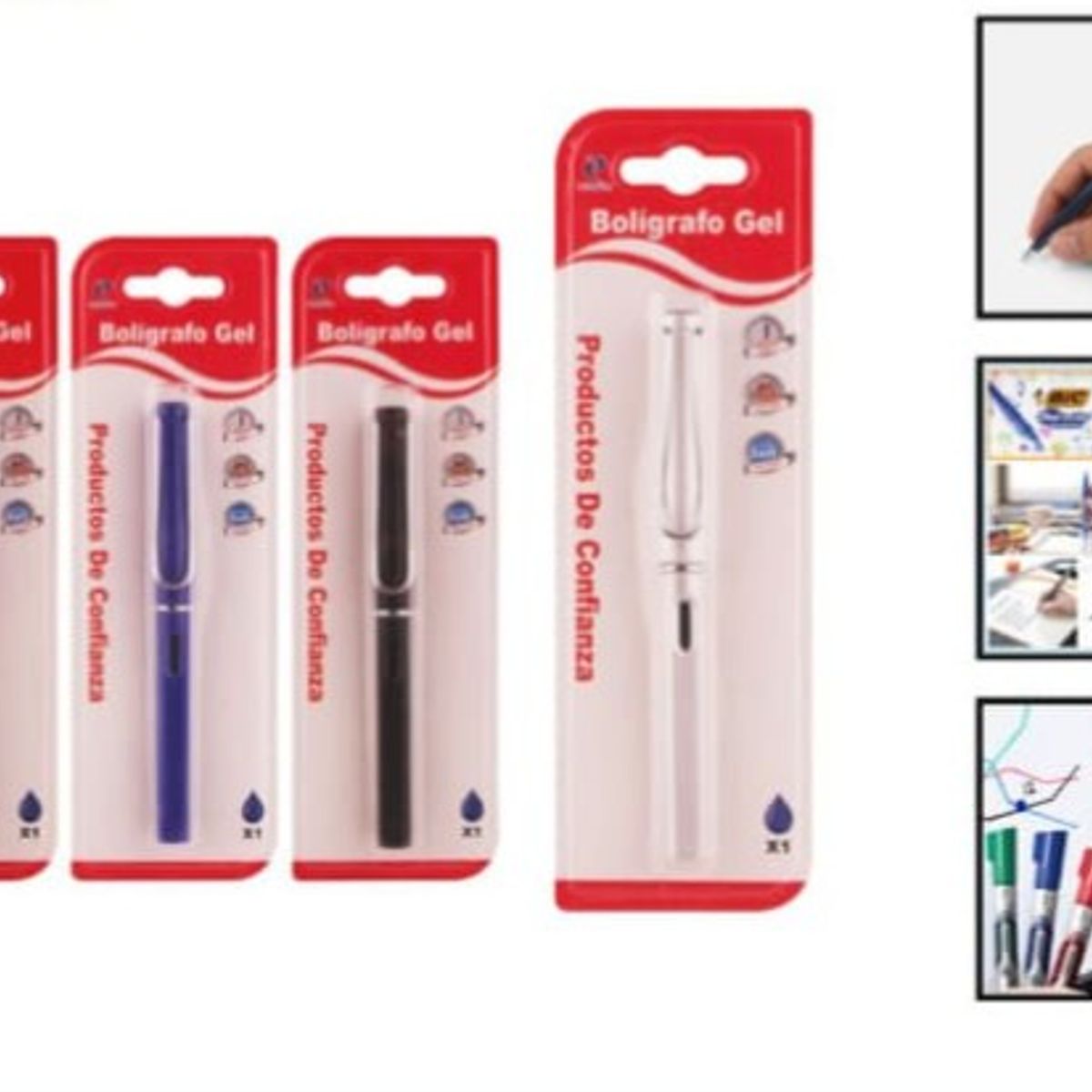 GENERICO - Set 4 Unidades De Boligrafos Gel Escolares