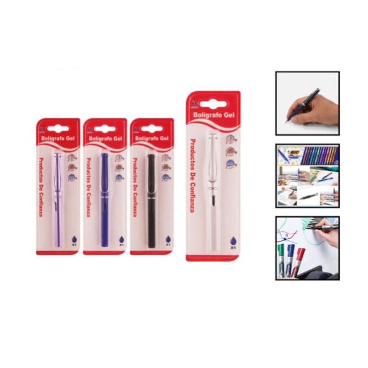 GENERICO - Set 4 Unidades De Boligrafos Gel Escolares