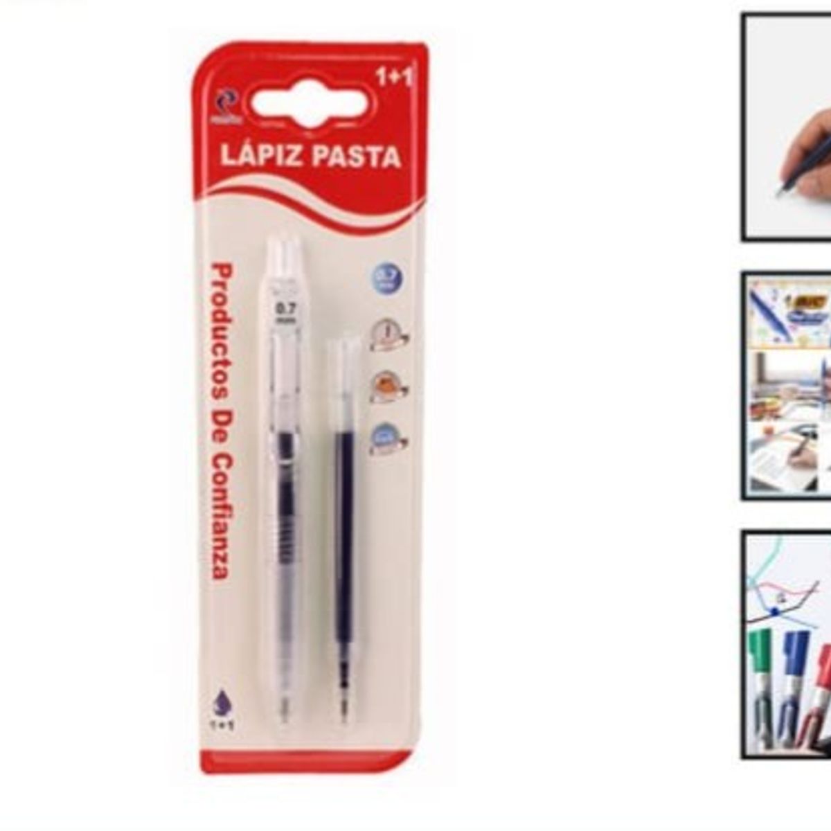 GENERICO - Set 3 Unidades De Lapices Pasta Escolares