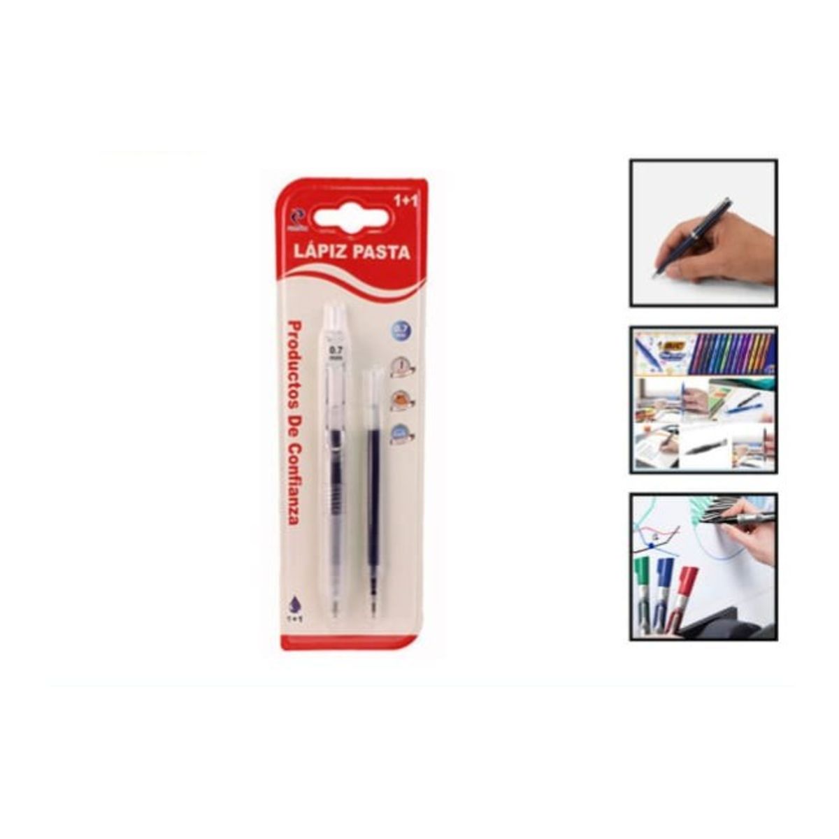 GENERICO - Set 3 Unidades De Lapices Pasta Escolares