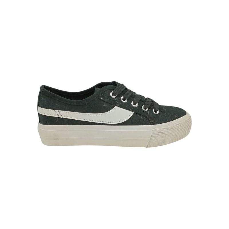 HERIEL - Zapatilla Negra Textil Mujer