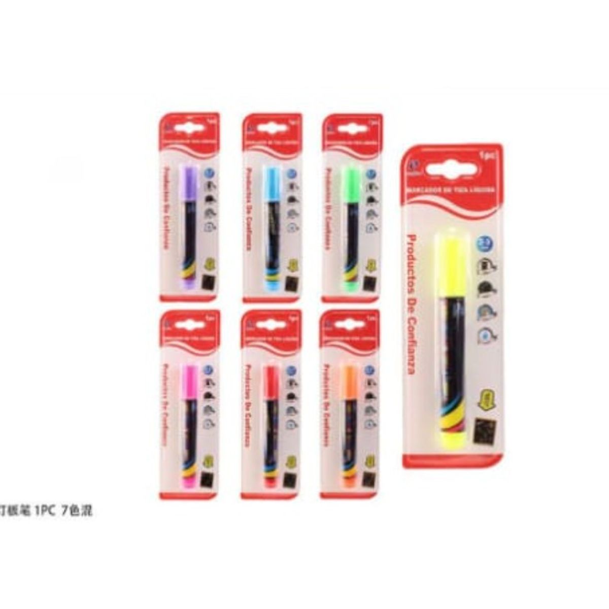 GENERICO - Marcador De Tiza Liquida Escolares Set 6 Unidades