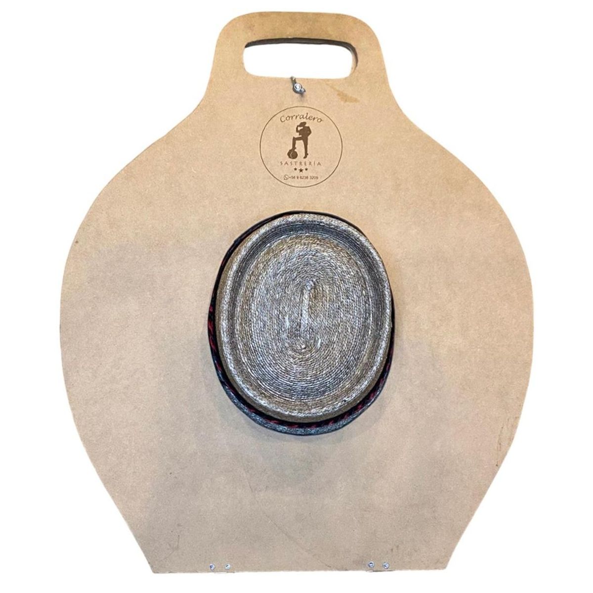 CORRALERO SASTRERIA - Chupalla de Huaso Fina Negra Tradicional con Porta Sombrero