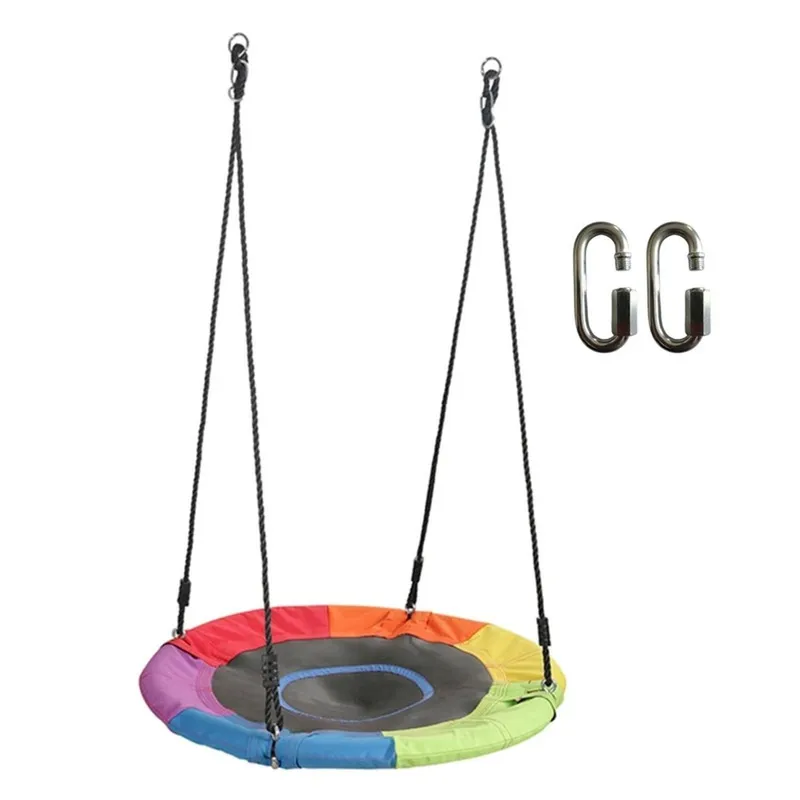AUCKLAND OUTDOOR - Columpio Redondo Patio Incluye Accesorios Silla Mecedora