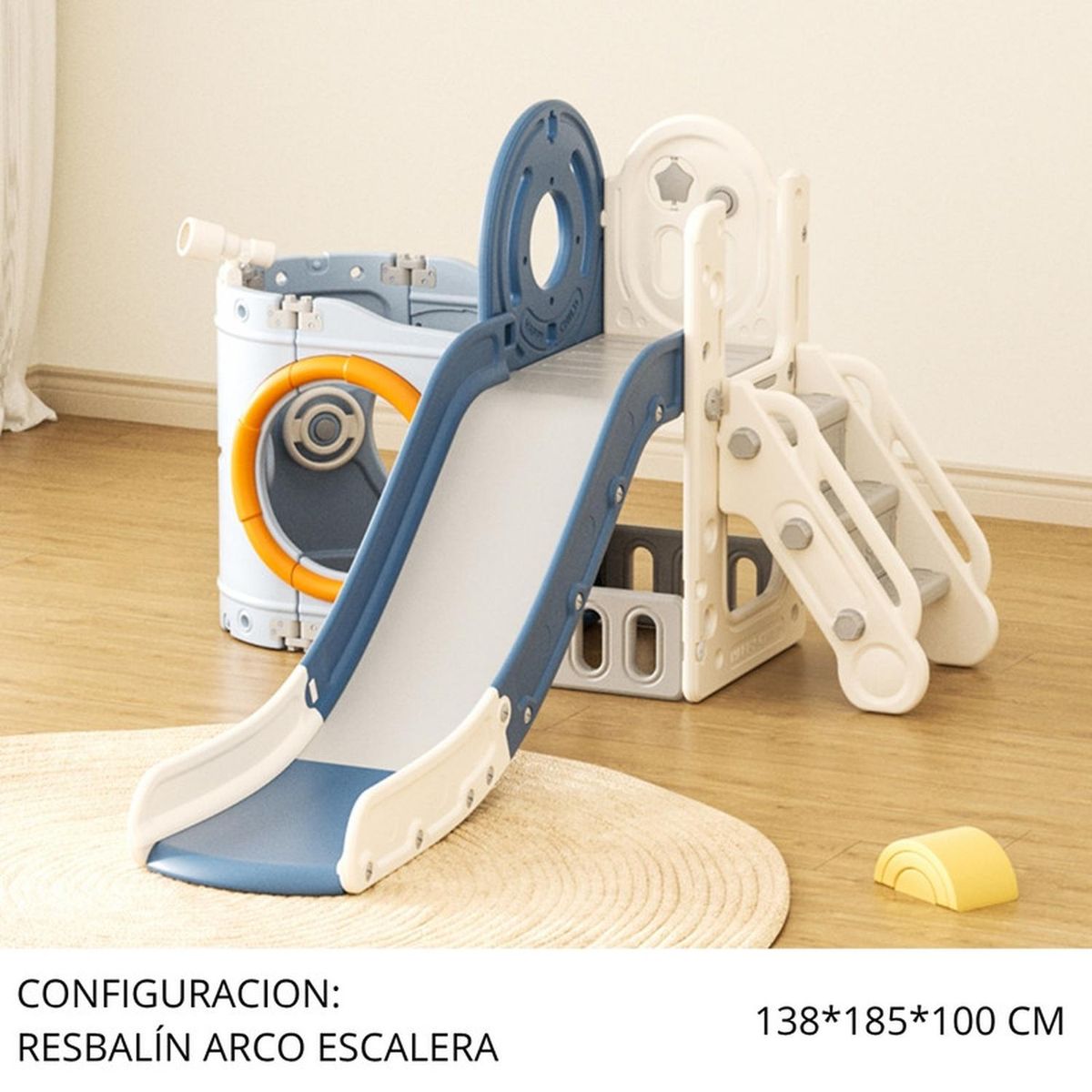 AUCKLAND OUTDOOR - Juego Resbalin Infantil Con Telescopio Pirate Ship Azul