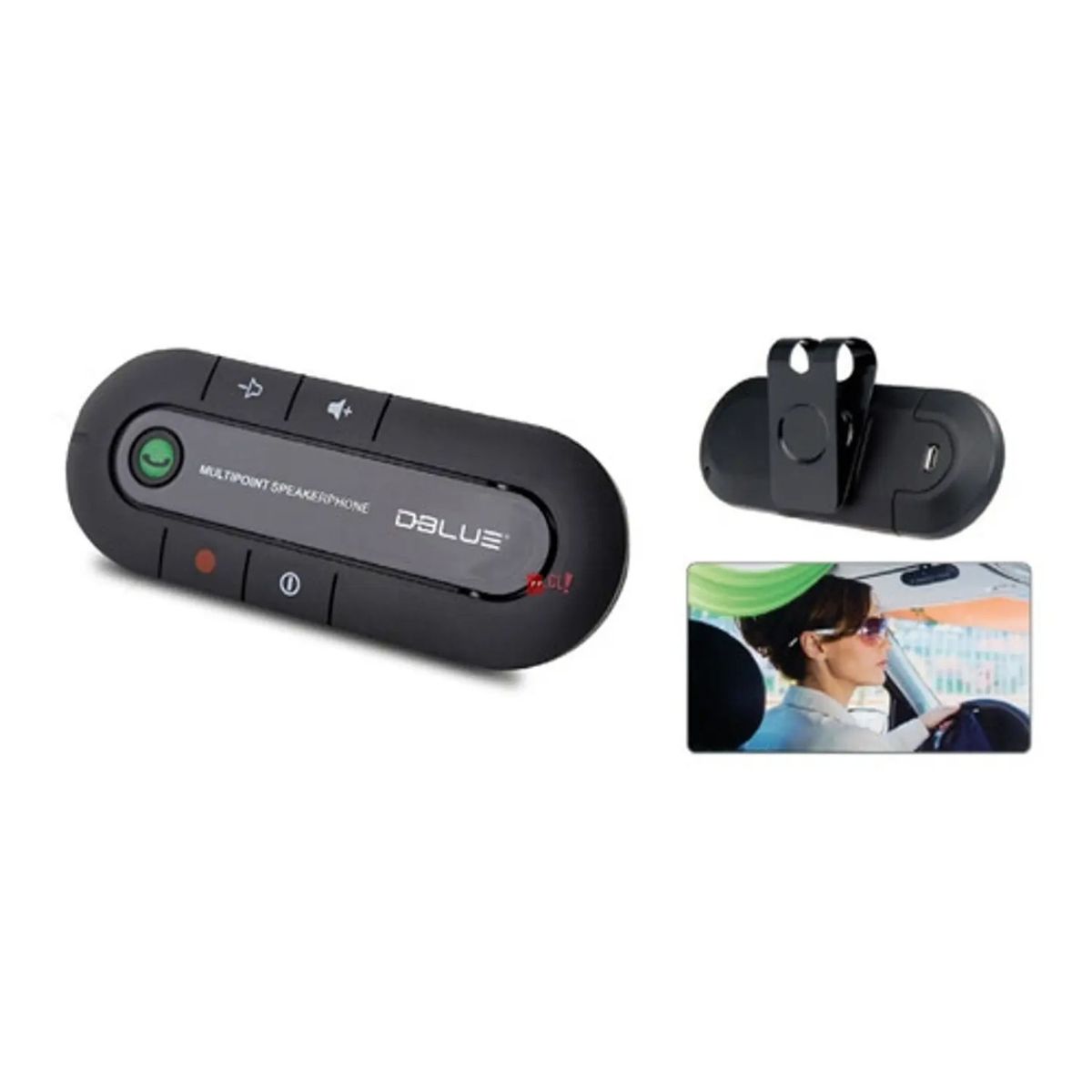 DBLUE - Manos Libres Bluetooth Portátil Con Parlante Para Auto - Ps